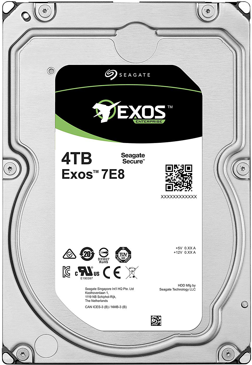 Seagate Exos 7E8 ST4000NM005A 4TB 512e/4Kn Fast Format SAS 3.5″ Drive