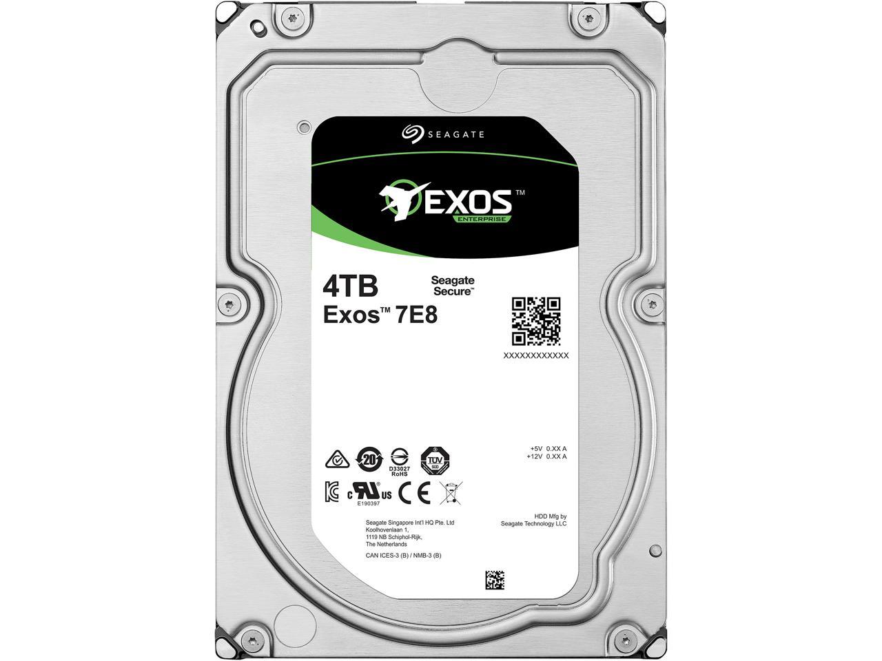 Seagate Exos 7E8 ST4000NM000A 4TB 512e/4Kn Fast Format SATA 3.5″ Drive