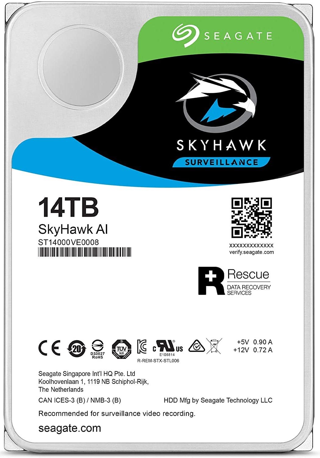 Seagate Skyhawk AI ST14000VE0008 14TB 3.5″ HDD Surveillance Drives